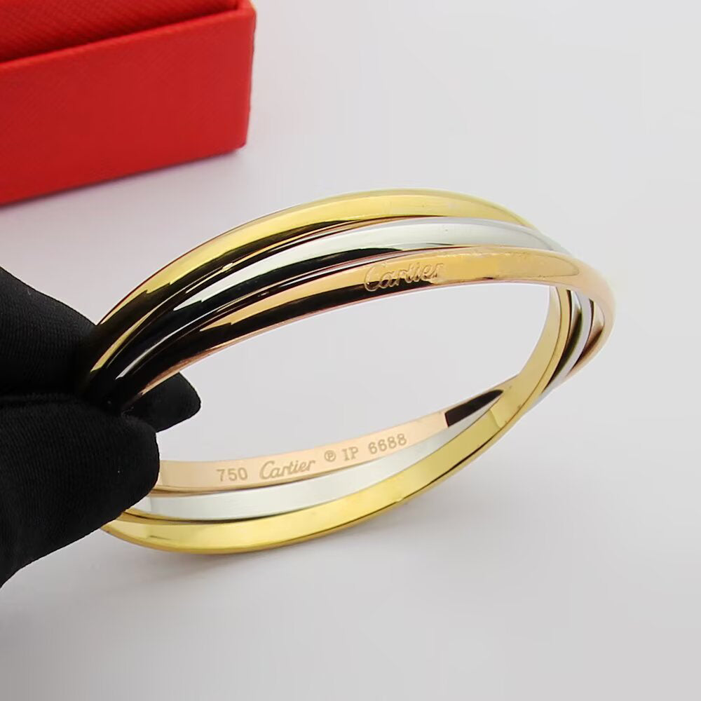 [Kincade Jewelrys]Classic three-ring three-color bracelet