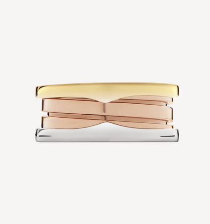 [Kincade Jewelrys]ZERO 1 THREE-BAND ROSE WHITE AND YELLOW RING