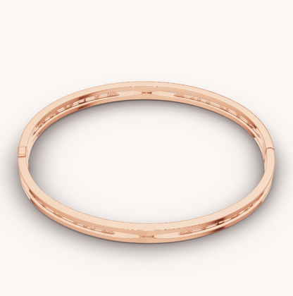 [Kincade Jewelrys]ZERO 1 SPIRAL LOGO PINK GOLD BRACELET