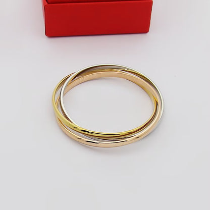 [Kincade Jewelrys]Classic three-ring three-color bracelet