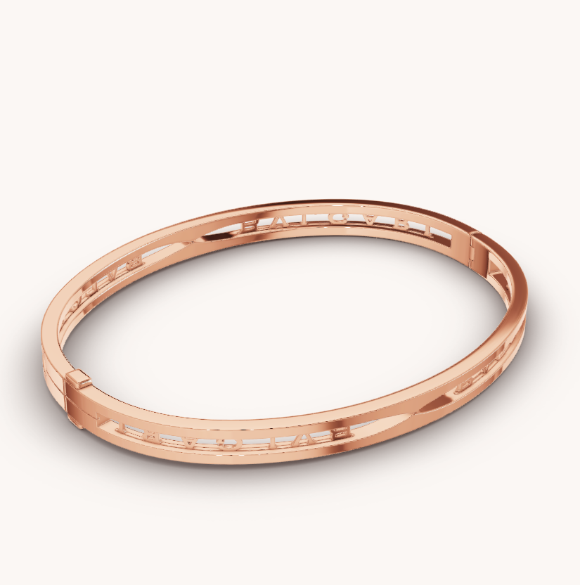 [Kincade Jewelrys]ZERO 1 SPIRAL LOGO PINK GOLD BRACELET