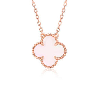 [Kincade Jewelrys]CLOVER 15MM PINK MOTHER-OF-PEARL SINGLE FLOWER NECKLACE