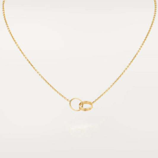[Kincade Jewelrys]LOVE NECKLACE DOUBLE RING GOLD