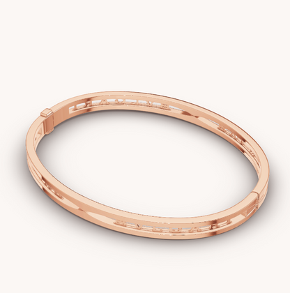 [Kincade Jewelrys]ZERO 1 SPIRAL LOGO PINK GOLD BRACELET