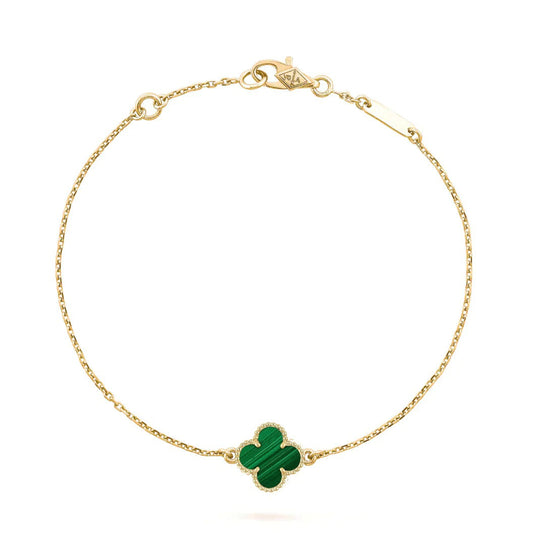 [Kincade Jewelrys]CLOVER BRACELET MALACHITE 1 MOTIF