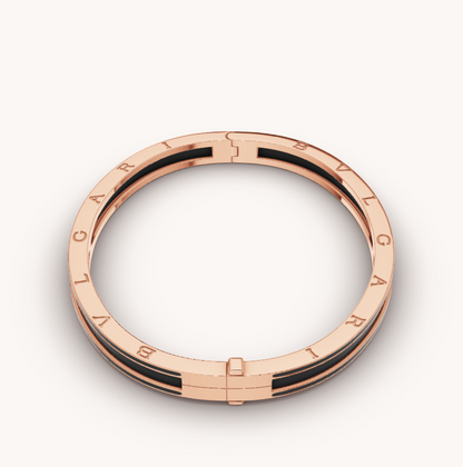 [Kincade Jewelrys]ZERO 1 PINK GOLD WITH MATTE BLACK CERAMIC BRACELET