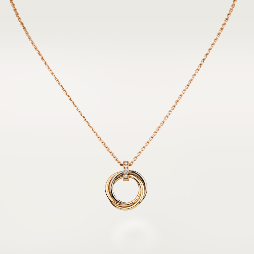 [Kincade Jewelrys]TRINITY NECKLACE GOLD  DIAMONDS