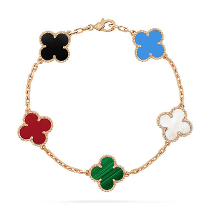 [Kincade Jewelrys]CLOVER 5 MOTIFS MULTICOLOR  BRACELET