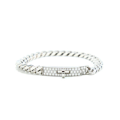 [Kincade Jewelrys]KELLY CHAIN SILVER DIAMOND BRACELET