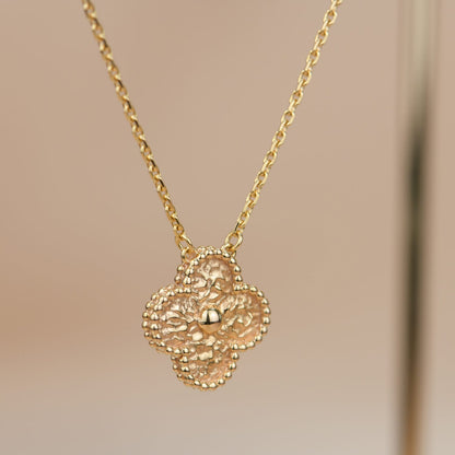 [Kincade Jewelrys]CLOVER 15MM  BRONZING NECKLACE