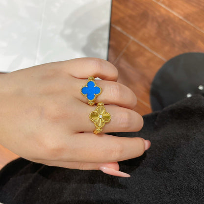 [Kincade Jewelrys]CLOVER RIVERSIBLE BLUE AGATE RING