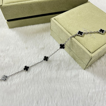 [Kincade Jewelrys]CLOVER 6 MOTIF  ONYXS BRACELET