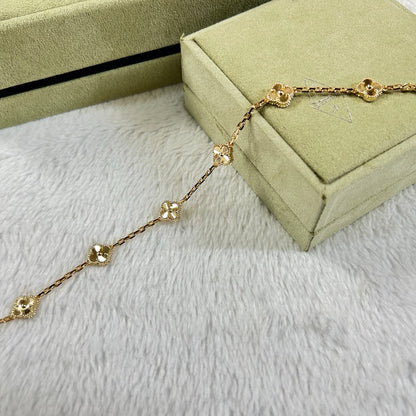 [Kincade Jewelrys]CLOVER 6 MOTIF DIAMOND BRACELET