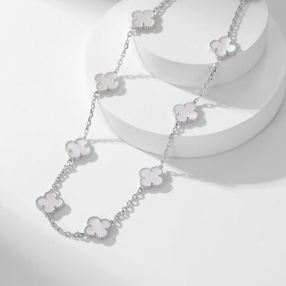 [Kincade Jewelrys]CLOVERS THE 10-MOTIFS WHITE MOTHER OF PEARL NECKLACE