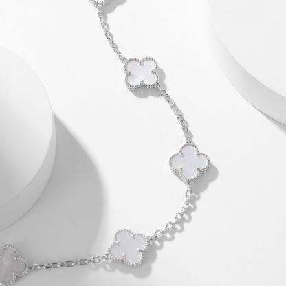 [Kincade Jewelrys]CLOVERS THE 10-MOTIFS WHITE MOTHER OF PEARL NECKLACE