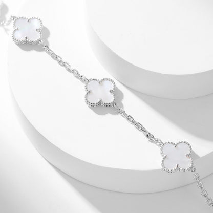 [Kincade Jewelrys]CLOVERS THE 10-MOTIFS WHITE MOTHER OF PEARL NECKLACE