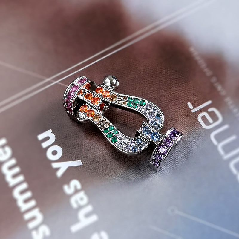 [Kincade Jewelrys]FORCE LARGE HORSESHOE  COLORED DIAMOND BRACELET ROSE GOLD