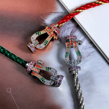 [Kincade Jewelrys]FORCE LARGE HORSESHOE  COLORED DIAMOND BRACELET ROSE GOLD