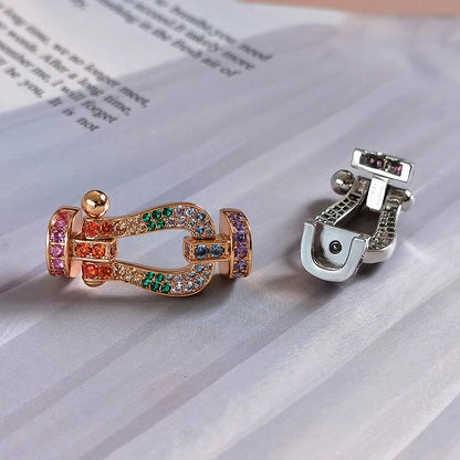 [Kincade Jewelrys]FORCE LARGE HORSESHOE  COLORED DIAMOND BRACELET ROSE GOLD