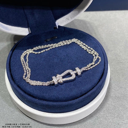[Kincade Jewelrys]FORCE SMALL HORSESHOE  DIAMOND CHAIN ROPE BRACELET