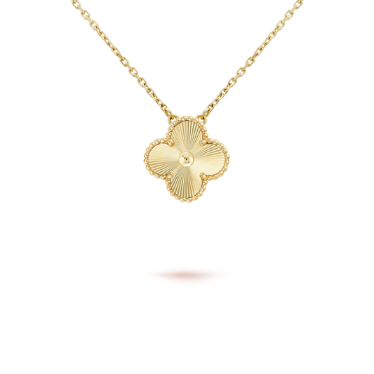 [Kincade Jewelrys]CLOVER 15MM LASER NECKLACE