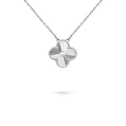 [Kincade Jewelrys]CLOVER 15MM LASER NECKLACE SILVER