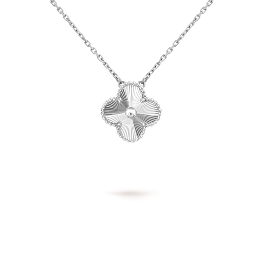 [Kincade Jewelrys]CLOVER 15MM LASER NECKLACE SILVER