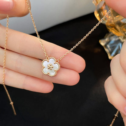[Kincade Jewelrys]LUCKY  WHITE MOP  PLUM BLOSSOM NECKLACE