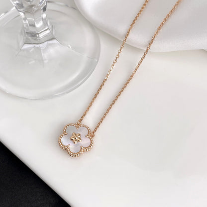 [Kincade Jewelrys]LUCKY  WHITE MOP  PLUM BLOSSOM NECKLACE