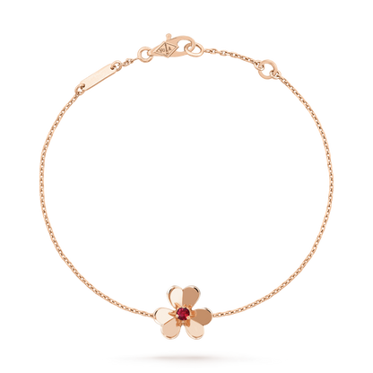 [Kincade Jewelrys]FRIVOLE GOLD FLOWER PINK MALACHITE BRACELET