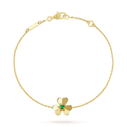 [Kincade Jewelrys]FRIVOLE GOLD FLOWER PINK MALACHITE BRACELET