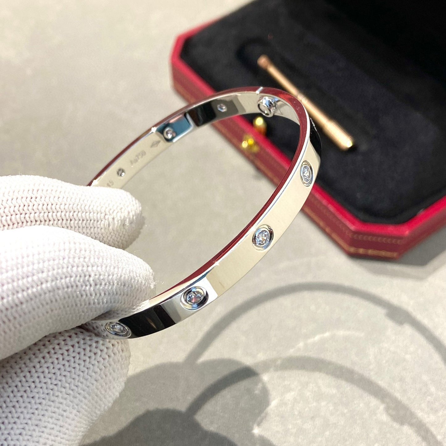 [Kincade Jewelrys]LOVE BRACELET 6.1MM 10 DIAMONDS