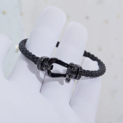 [Kincade Jewelrys]FORCE LARGE SERIES HORSESHOE BLACK SAMURAI BRACELET