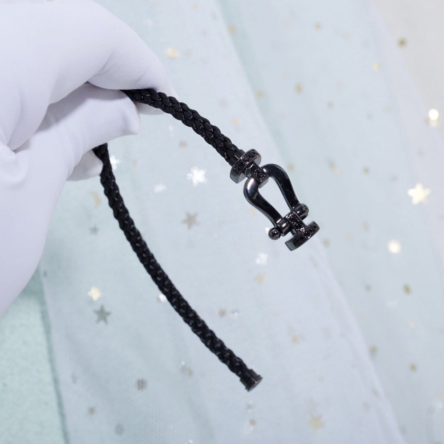 [Kincade Jewelrys]FORCE LARGE SERIES HORSESHOE BLACK SAMURAI BRACELET