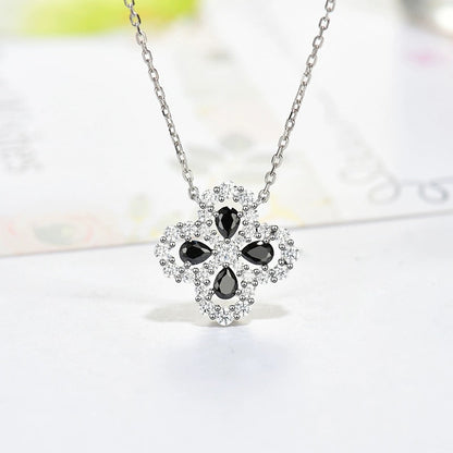 [Kincade Jewelrys]LOOP NECKLACE FULL MOTIF DIAMOND 16MM MULTIPLE COLORS
