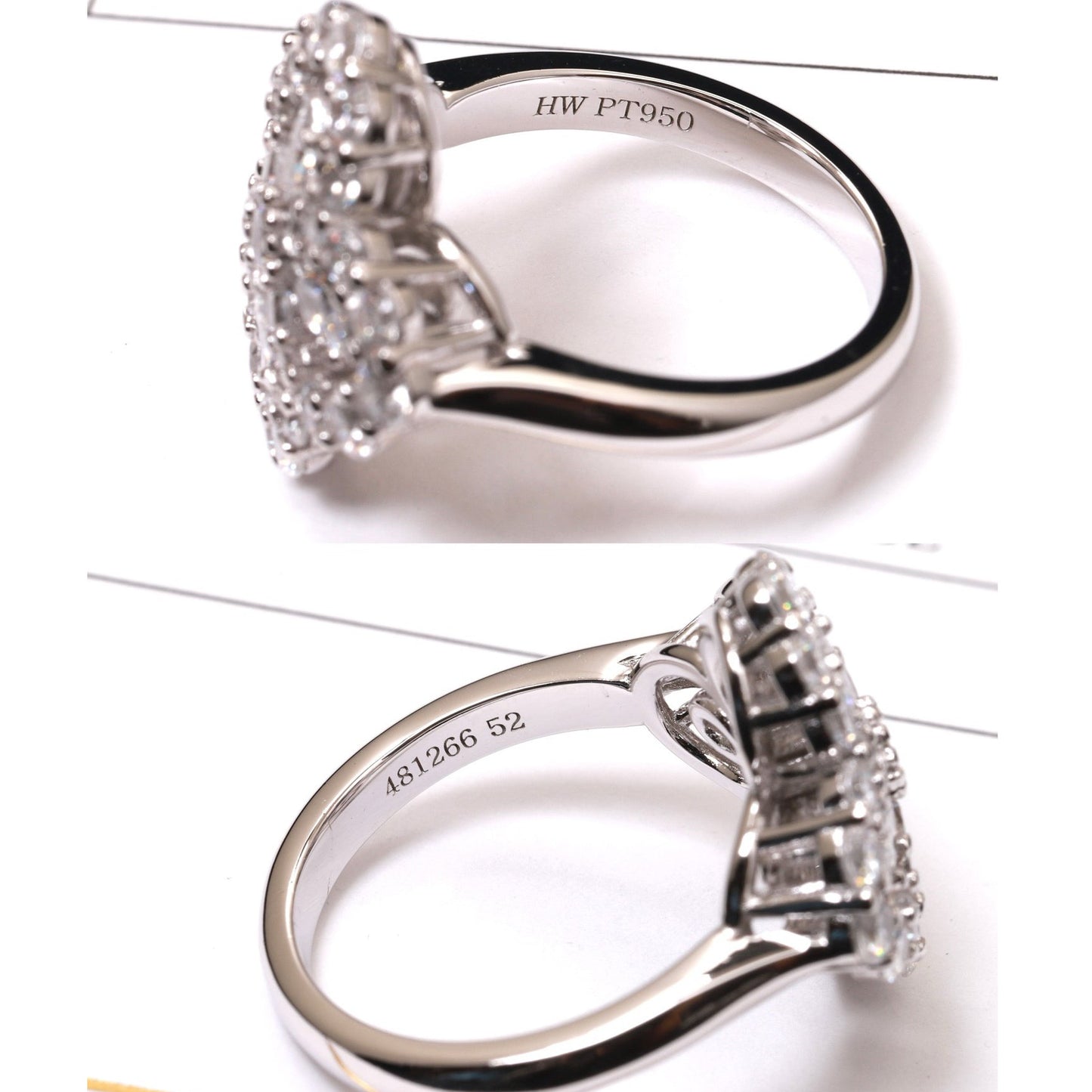 [Kincade Jewelrys]LOOP RING FULL MOTIF DIAMOND 16MM SILVE