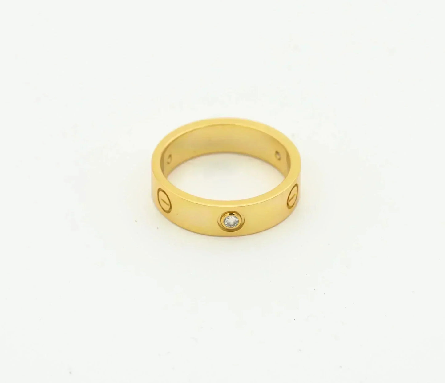 [Kincade Jewelrys]LOVE RING 4MM 1 DIAMOND GOLD