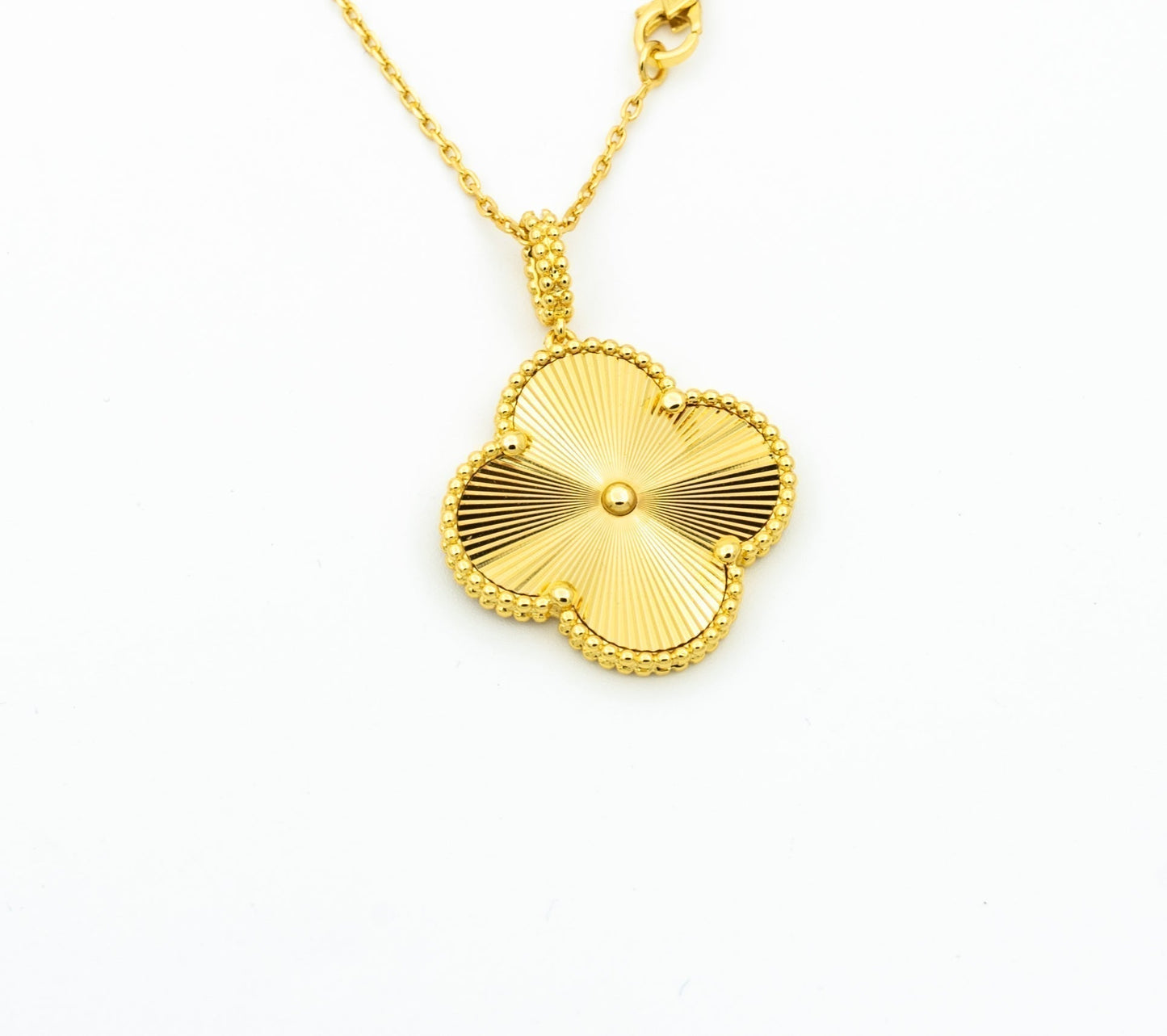 [Kincade Jewelrys]CLOVER 25MM PEDANT NECKLACE GOLD