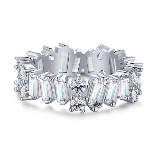 [Kincade Jewelrys]Delicate Multi Shape Tennis Ring