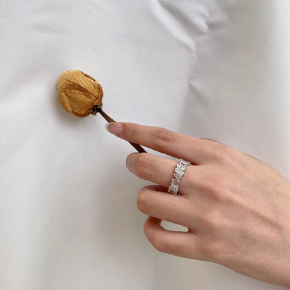 [Kincade Jewelrys]Delicate Multi Shape Tennis Ring