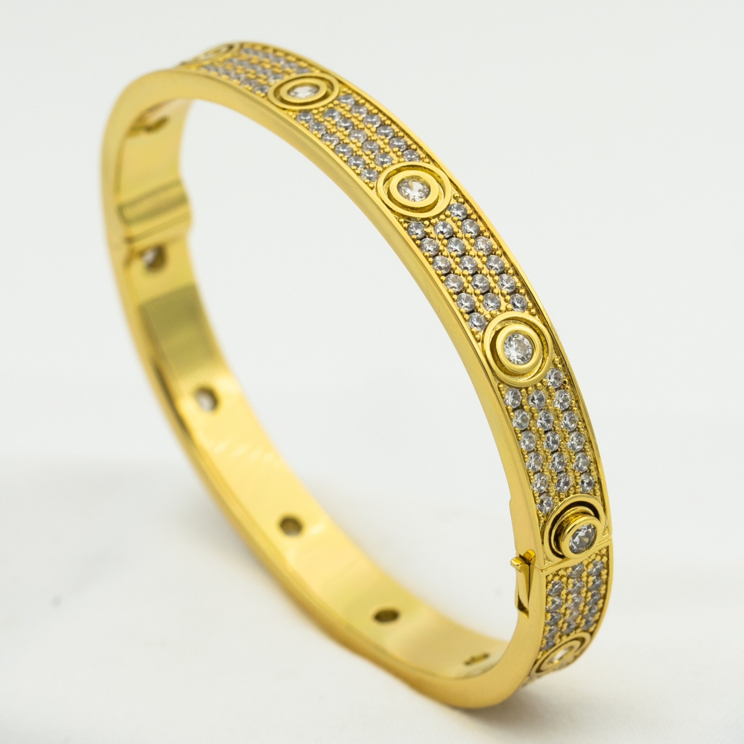 [Kincade Jewelrys]LOVE BRACELET 6.1MM DIAMOND-PAVED 10 BIG DIAMONDS