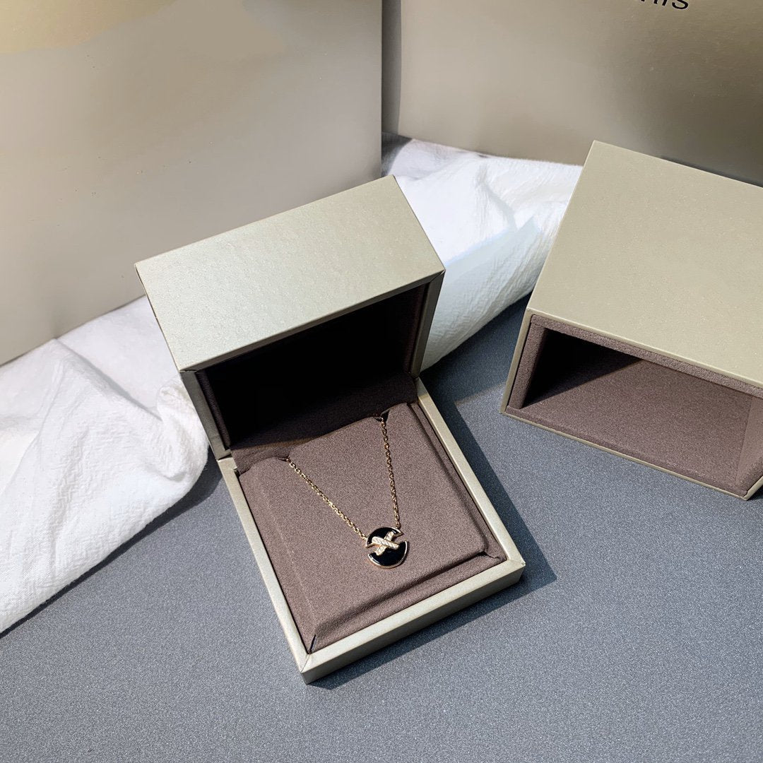 [Kincade Jewelrys]JEUX DE PINK GOLD DIAMOND NECKLACE