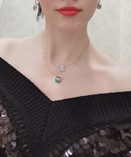 [Kincade Jewelrys]JEUX DE ROSE GOLD DIAMOND NECKLACE