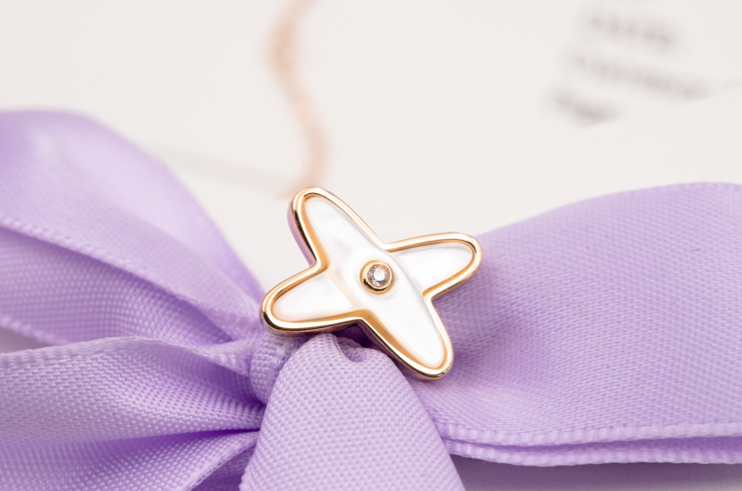 [Kincade Jewelrys]JEUX DE WHITE MOP ROSE GOLD DIAMOND EARRINGS