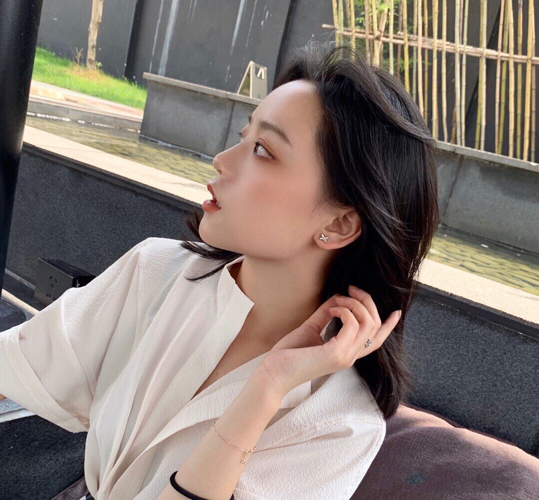 [Kincade Jewelrys]JEUX DE WHITE MOP PINK GOLD DIAMOND EARRINGS