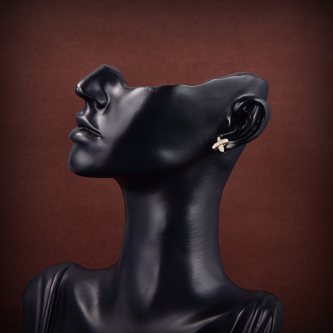 [Kincade Jewelrys]JEUX DE GOLD DIAMOND EARRINGS