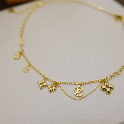 [Kincade Jewelrys]BLOOMING SUPPLE NECKLACE BRASS