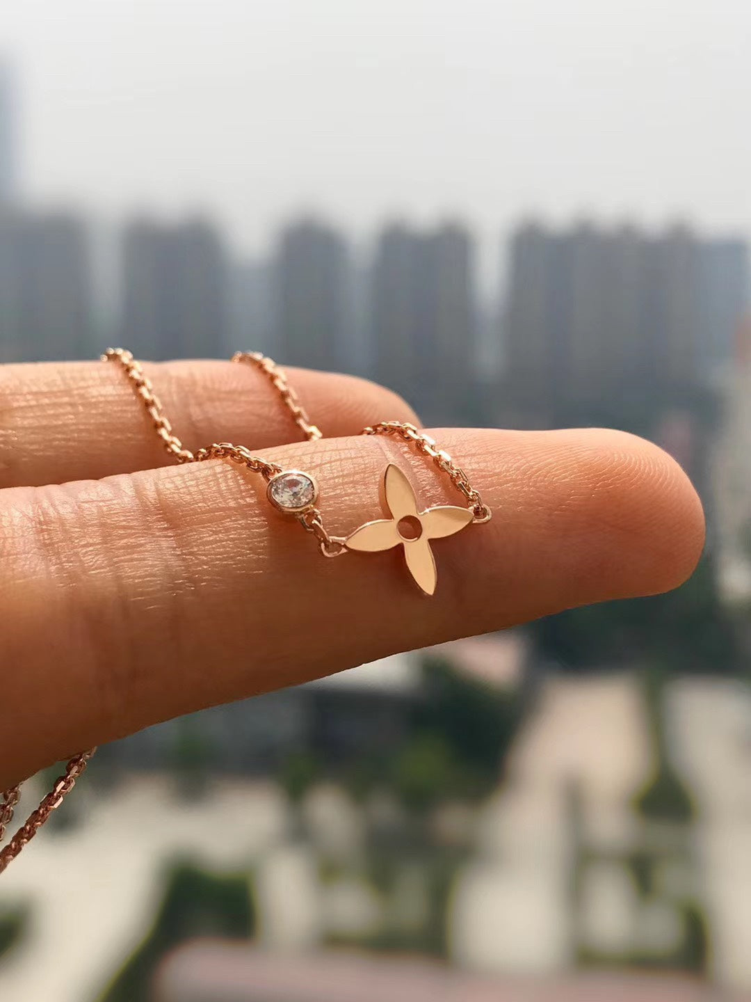 [Kincade Jewelrys]BLOSSOM PENDANT PINK GOLD AND DIAMOND