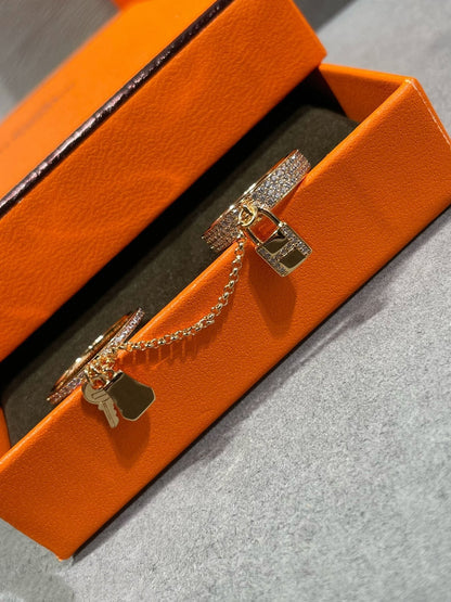 [Kincade Jewelrys]HM KELLY CLOCHETTE DOUBLE RING IN  WITH DIAMONDS