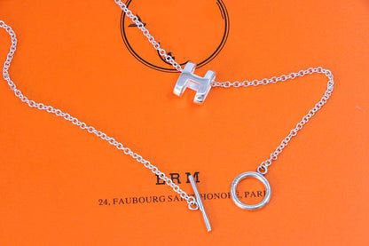 [Kincade Jewelrys]HM NECKLACE H LETTER OVAL SERIES